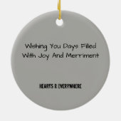 名前入りなビーチのオーナメントの貝のハートの螺線形 セラミックオーナメント (裏面)