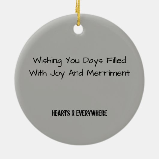 名前入りなビーチのオーナメントの貝のハートの螺線形 セラミックオーナメント (裏面)