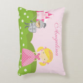 名前入りなプリンセスおよび騎士枕 アクセントクッション (正面(垂直))