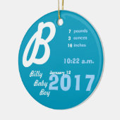 名前入りなベビーのオーナメント セラミックオーナメント (左)