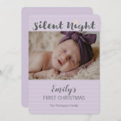 名前入りなベビーの初めてのクリスマスの写真 シーズンカード (正面/裏面)