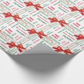 名前入りなメリークリスマスの異なった言語 ラッピングペーパー (角)