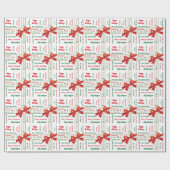 名前入りなメリークリスマスの異なった言語 ラッピングペーパー (フラット)