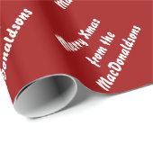 名前入りなメリークリスマス ラッピングペーパー (ロールコーナー)