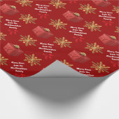 名前入りなメリークリスマス ラッピングペーパー (角)