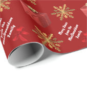 名前入りなメリークリスマス ラッピングペーパー (ロールコーナー)