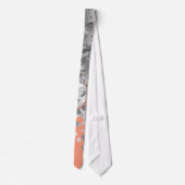 名前入りなモモおよびフェイクなグリッター ネクタイ (裏面)