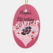 名前入りなラスベガスのストリップ セラミックオーナメント (左)