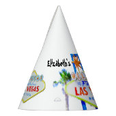 名前入りなラスベガスの誕生会 パーティーハット (左)