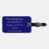 名前入りなヴィンテージのバッグのラベル ラゲッジタグ (裏面横)