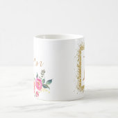 名前入りな一流のモノグラムの余りに コーヒーマグカップ (中央)