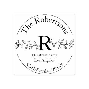 名前入りな住所氏名のスタンプ ラバースタンプ