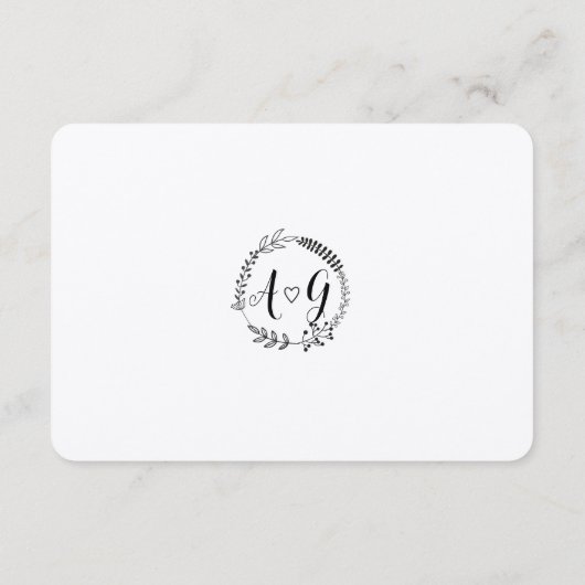 名前入りな健康で素朴なクラフトの挿入物カードを望みます エンクロージャーカード (裏面)