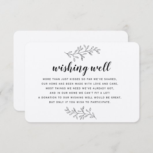 名前入りな健康で素朴なクラフトの挿入物カードを望みます エンクロージャーカード (正面/裏面)