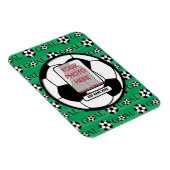 名前入りな写真および名前のサッカーボール マグネット (右側)