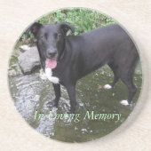 名前入りな写真の砂岩コースターをカスタマイズ コースター (正面)