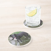 名前入りな写真の砂岩コースターをカスタマイズ コースター (側面)