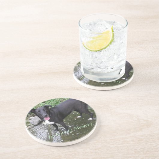 名前入りな写真の砂岩コースターをカスタマイズ コースター (側面)