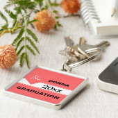 名前入りな卒業の記念品 キーホルダー (側面)