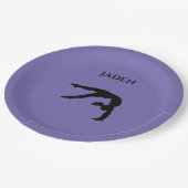 名前入りな名前の体操の紙皿 ペーパープレート (アングル)