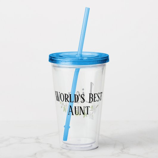 名前入りな名前/世界の最も最高のな叔母さんのタンブラー アクリルタンブラー (裏面)