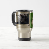 名前入りな子犬のマグ トラベルマグ (正面左)