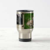 名前入りな子犬のマグ トラベルマグ (中央)