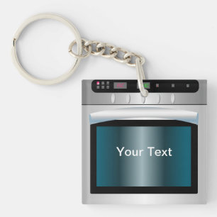 名前入りな文字が付いているオーブンのグラフィック キーホルダー