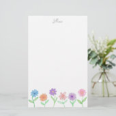 名前入りな文房具を-開花します 便箋 (スタンド正面)