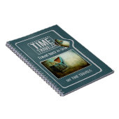 名前入りな時間の旅行者のぼろぼろの青い箱 ノートブック (右側)