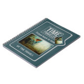 名前入りな時間の旅行者のぼろぼろの青い箱 ノートブック (左側)