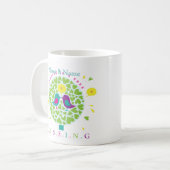 名前入りな木の接吻 コーヒーマグカップ (正面左)