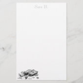 名前入りな本の事故の文房具 便箋 (正面)