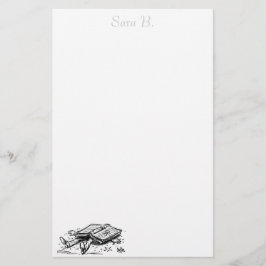 名前入りな本の事故の文房具 便箋