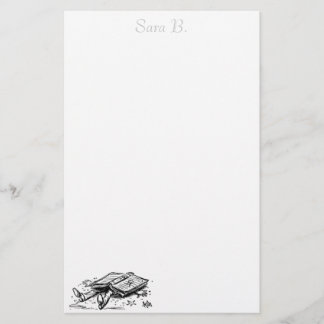 名前入りな本の事故の文房具 便箋