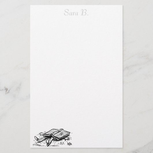 名前入りな本の事故の文房具 便箋 (正面)