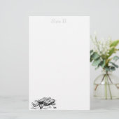 名前入りな本の事故の文房具 便箋 (スタンド正面)