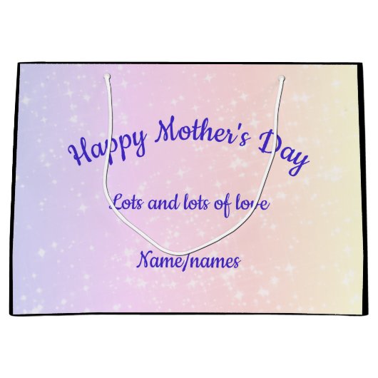 名前入りな母の日 ラージペーパーバッグ (正面)