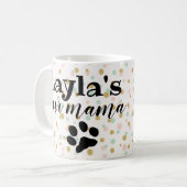 名前入りな犬の毛皮のお母さんのマグ コーヒーマグカップ (正面左)