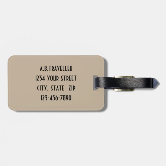 名前入りな猫好きの荷物のラベル ラゲッジタグ (裏面横)