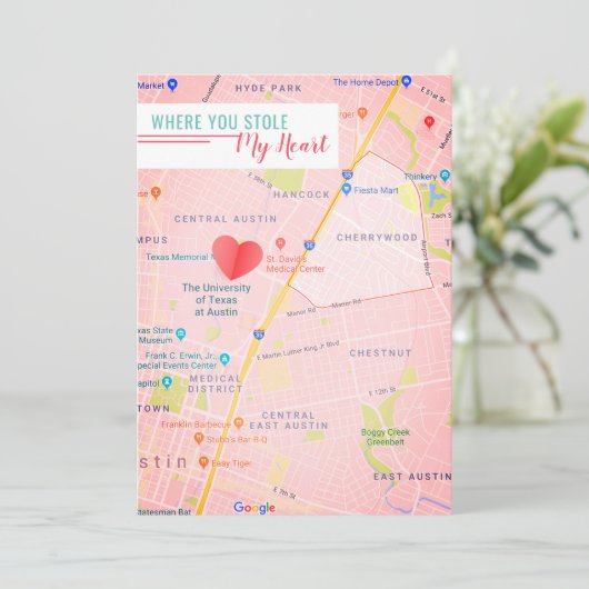 名前入りな私のハートIのバレンタインを盗んだところ カード (スタンド正面)