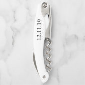 名前入りな結婚式のコルクせん抜き ソムリエナイフ (裏面)