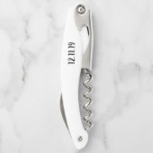 名前入りな結婚式のコルクせん抜き ソムリエナイフ (裏面)