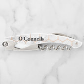 名前入りな結婚式のコルクせん抜き ソムリエナイフ (正面)