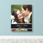 名前入りな結婚式の写真の記念品 キャンバスプリント (インサイチュ (ウッドフロア))