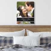 名前入りな結婚式の写真の記念品 キャンバスプリント (インサイチュ (寝室))