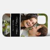 名前入りな結婚式の写真の記念品 Case-Mate iPhoneケース (裏面 (横))