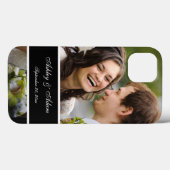 名前入りな結婚式の写真の記念品 Case-Mate iPhoneケース (裏面 (横))