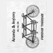 名前入りな結婚祝い フリースブランケット (正面)