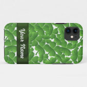 名前入りな緑のアイルランドのシャムロック Case-Mate iPhoneケース (裏面(横))